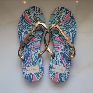 Lily Pulitzer flip flops